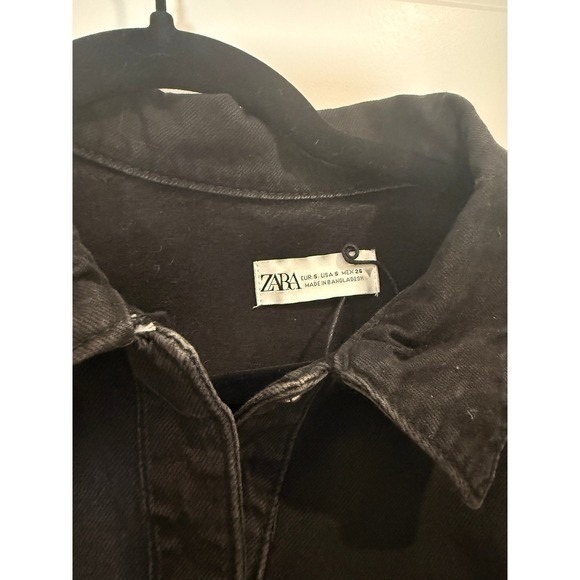Zara Black Denim Romper | Women's Size S - Picture 4 of 4